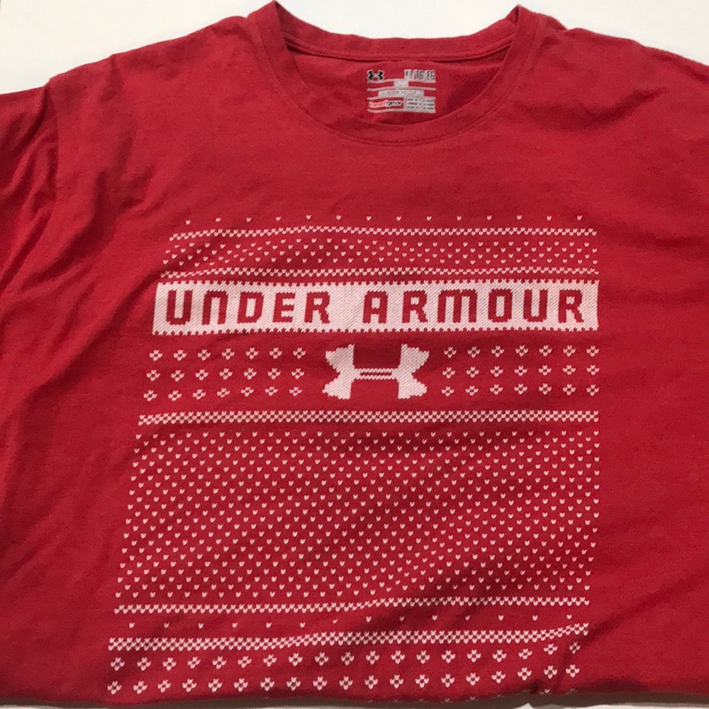 Under Armour ugly sweater themed t-shirt